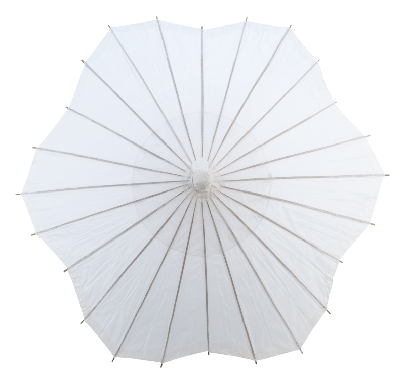 white scalloped blossom flower solid color paper parasols umbrellas wholesale