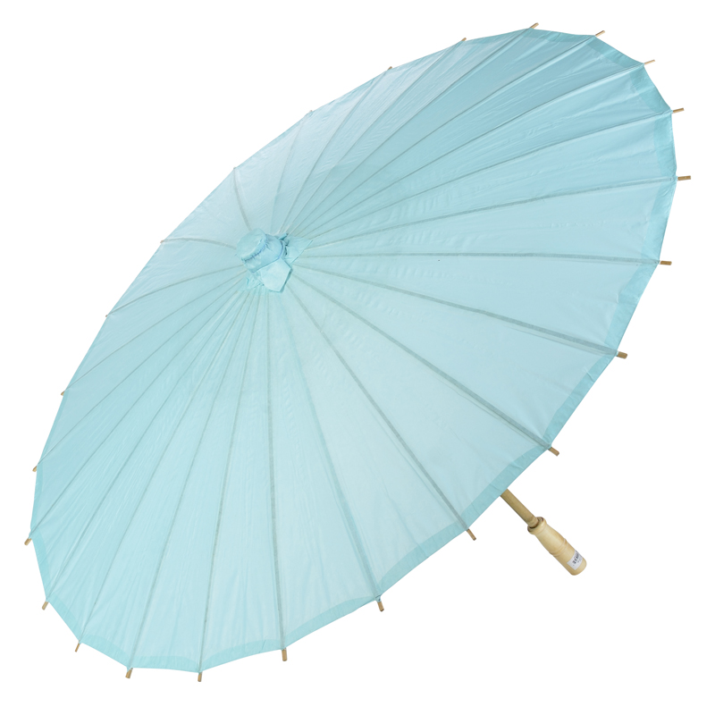 water blue paper parasols, wedding bridal umbrellas wholesale