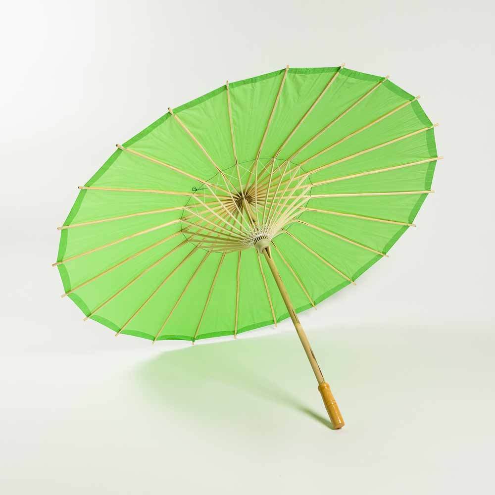 grass green paper parasols, wedding bridal umbrellas wholesale