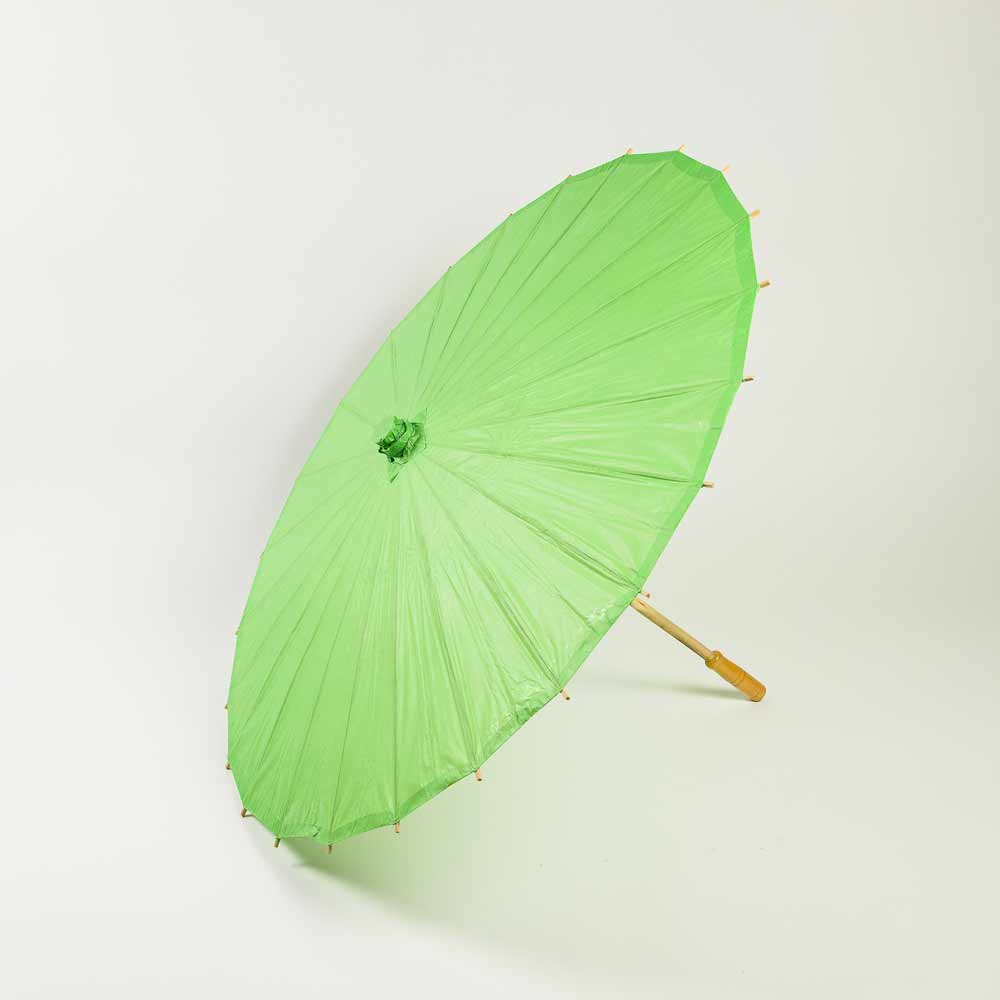 grass green paper parasols, wedding bridal umbrellas wholesale