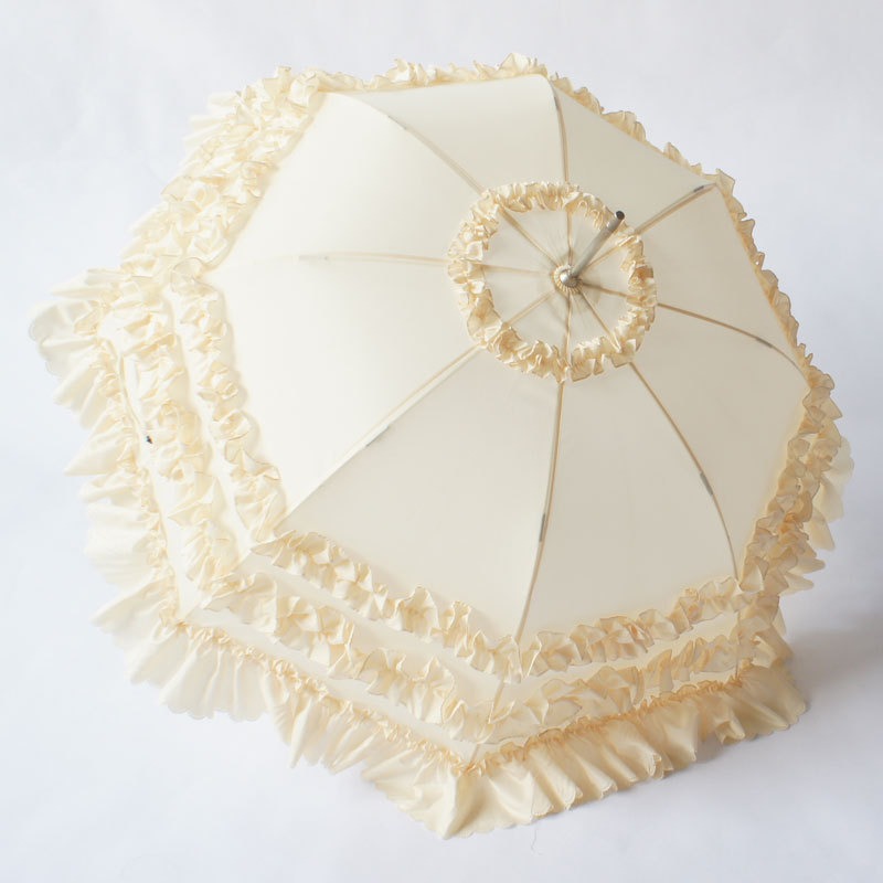 Ivory Umbrella with Frills