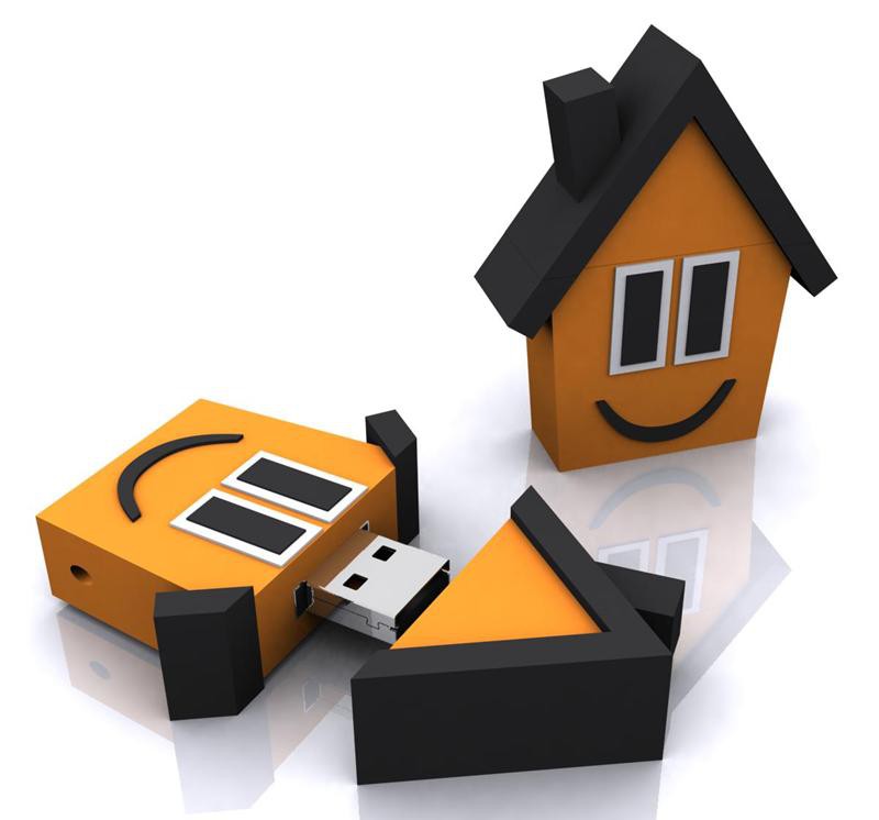 House Shaped USB Flash Drives