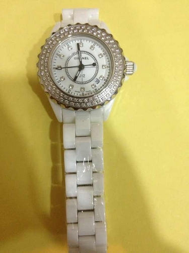 white ceramic watch