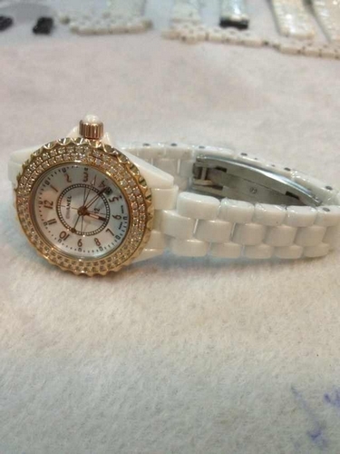 white ceramic watch