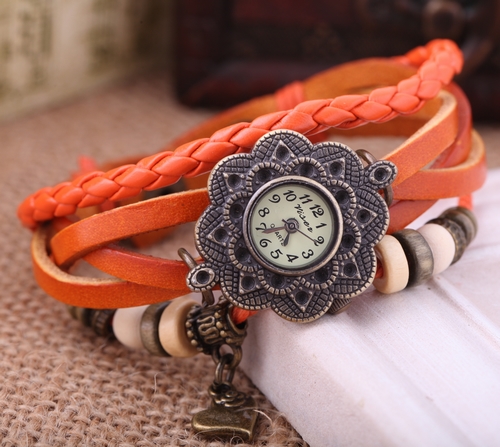 leather charm watch