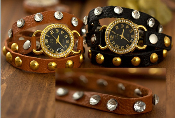 Long Leather Strap Watch for Ladies