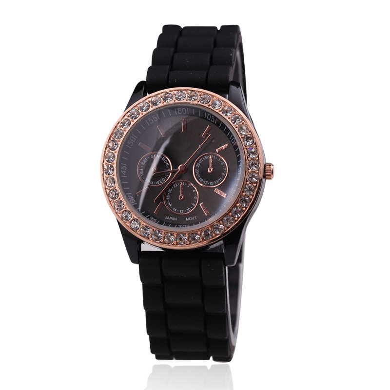 Silicone rhinestones watches