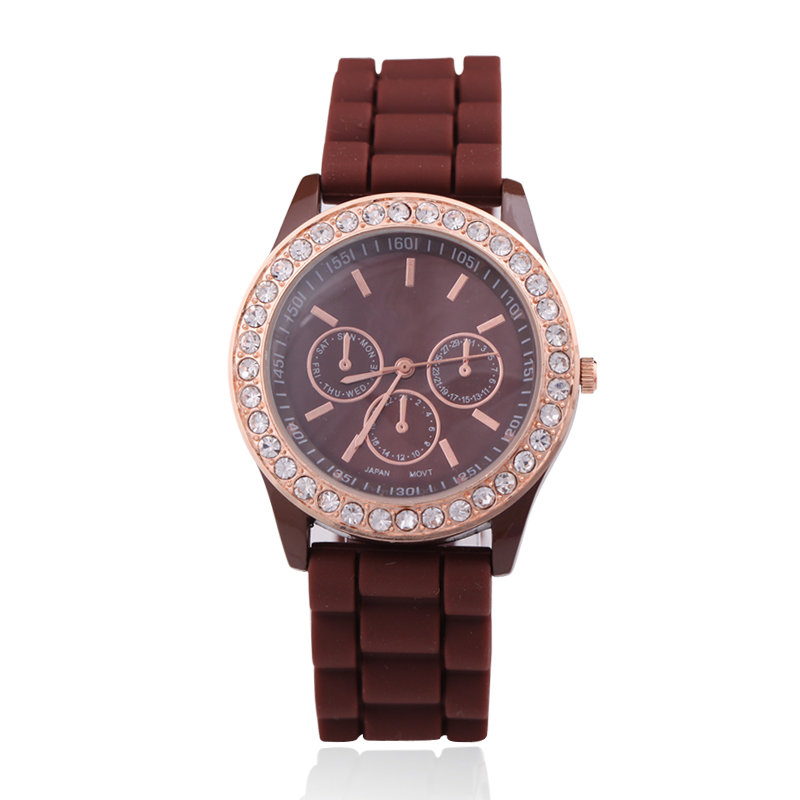 Silicone rhinestones watches