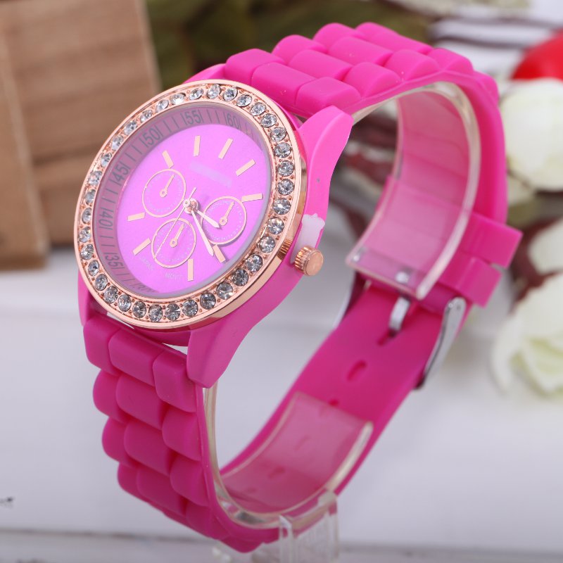 Silicone rhinestones watches