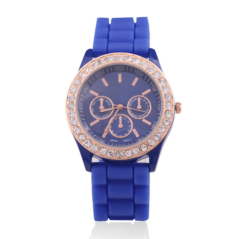 Silicone rhinestones watches