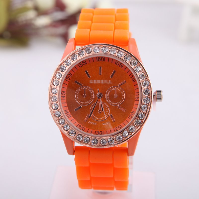 Silicone rhinestones watches