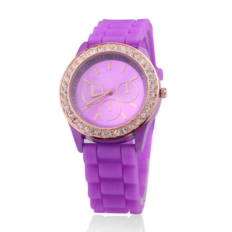 Silicone rhinestones watches