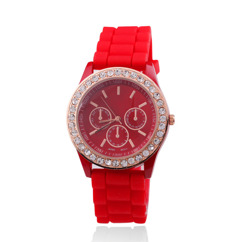 Silicone rhinestones watches