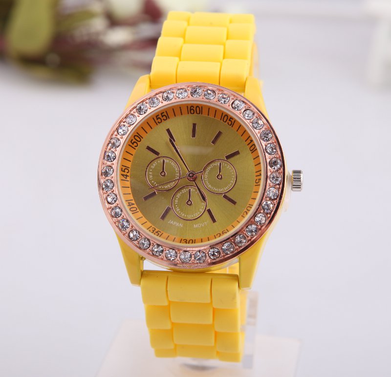 Silicone rhinestones watches