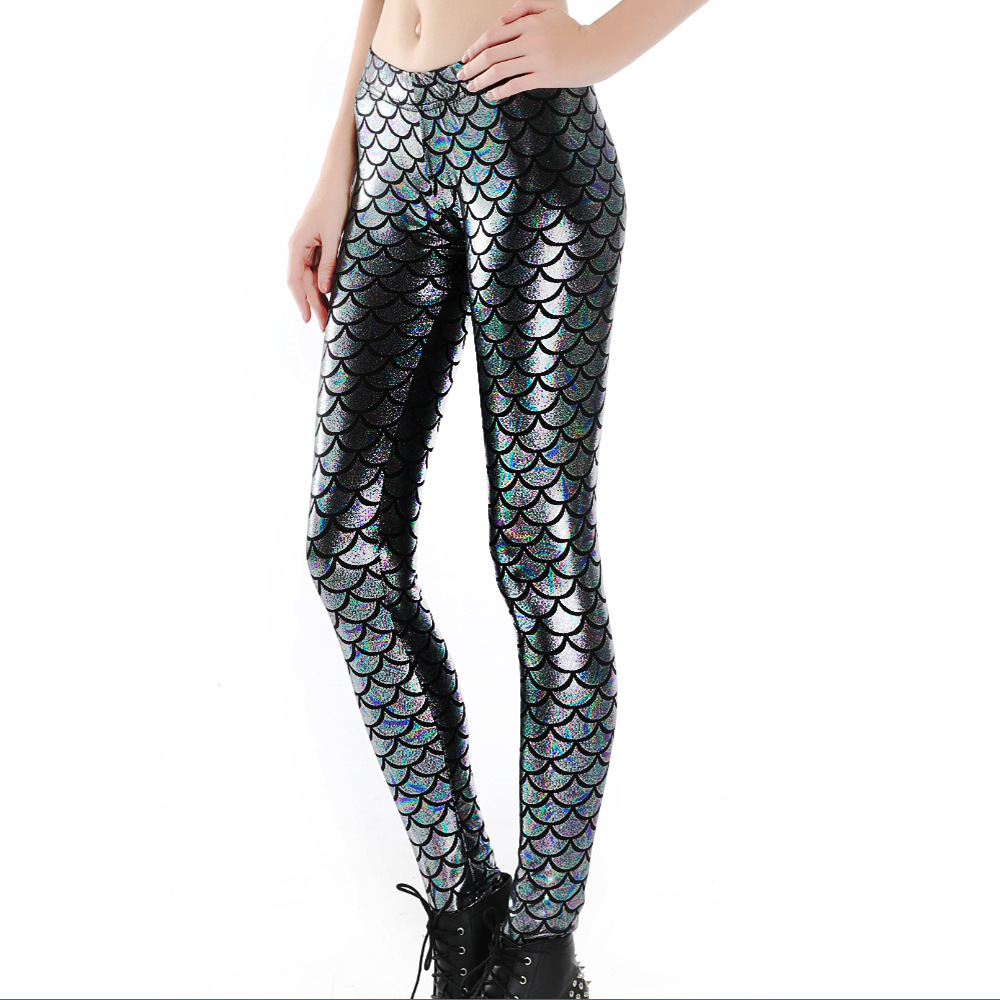 fish scale mermaid leggings dragon scale tights pants