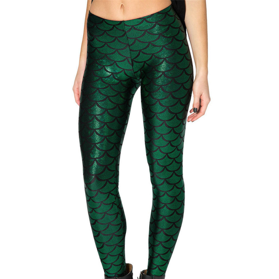 fish scale mermaid leggings dragon scale tights pants