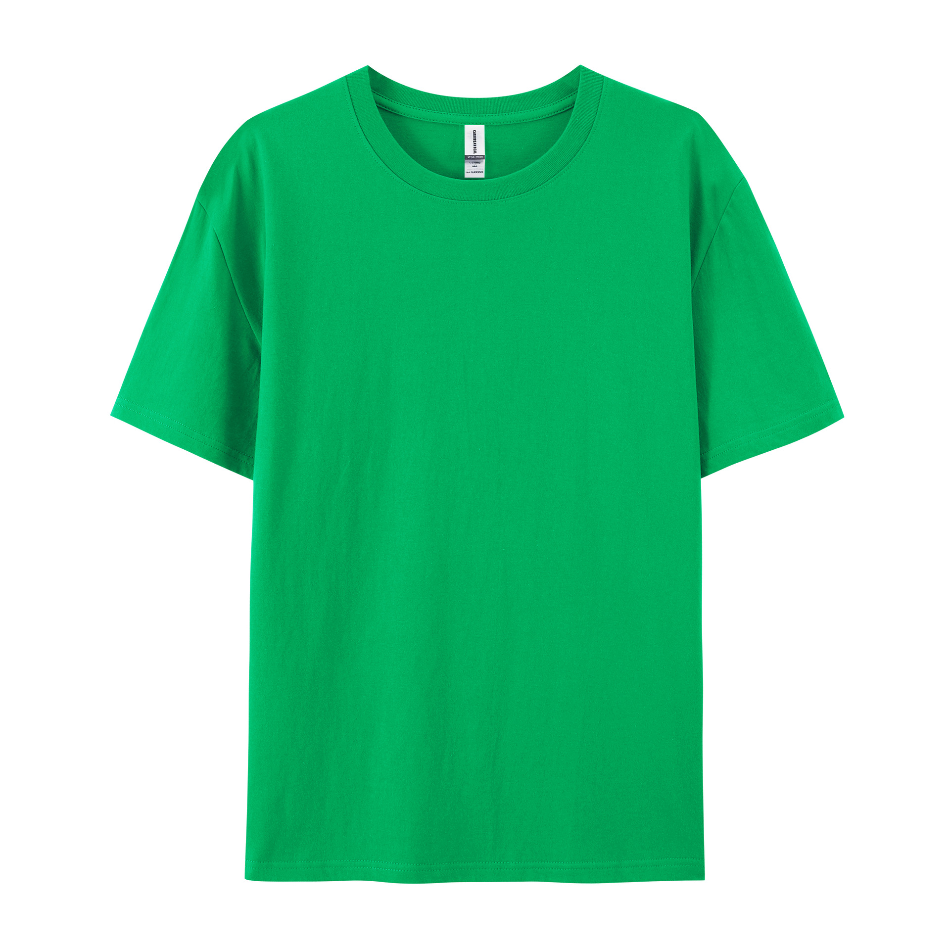 pure 100% cotton T-shirt short sleeve crew neck Irish green