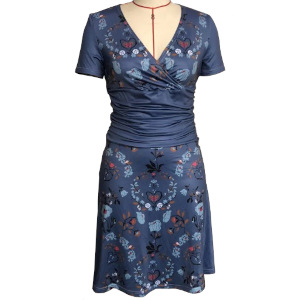 women's co-ord set 2-piece outfit short sleeve wrap collar top skirt