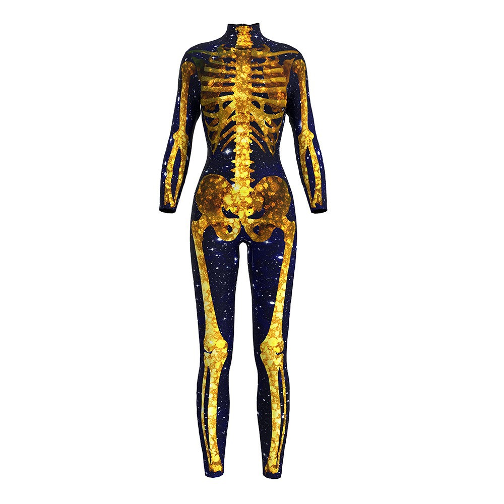 women's costume bodysuit full body catsuit cosplay tights Skeleton