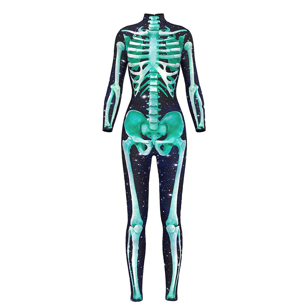 women's costume bodysuit full body catsuit cosplay tights Skeleton